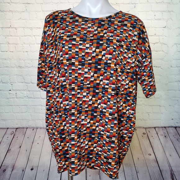 LuLaRoe Geometric Print Fall Irma Tunic Top Size  S - Picture 1 of 7